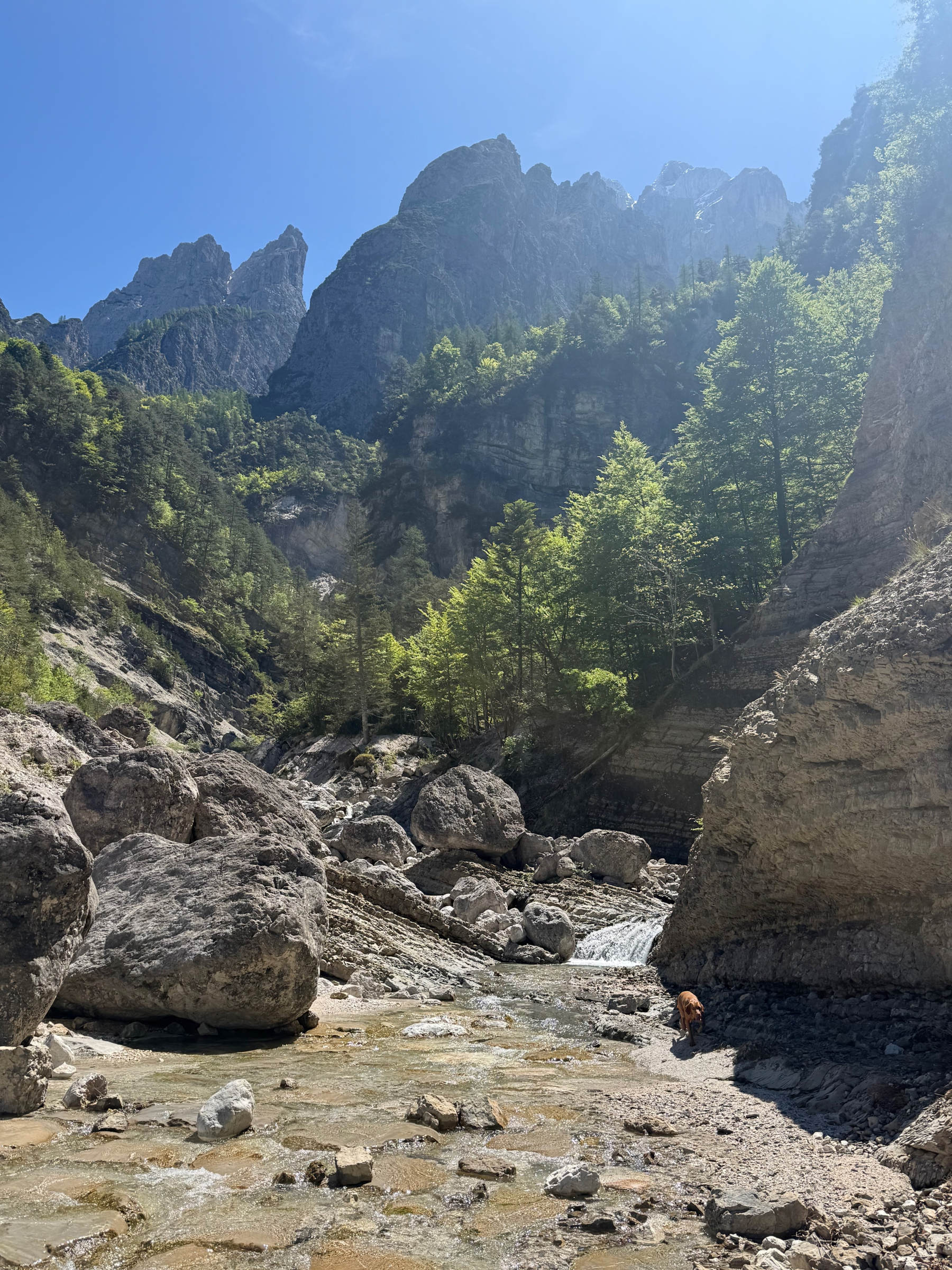 Rio Montasio, punto acqua nella parte finale del percorso